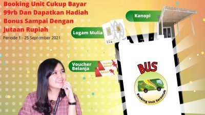 Miliki Rumah Idaman Hanya Rp. 99.000 dan Logam Mulia di BUS (Booking Unit Serentak) Zarindah Garden