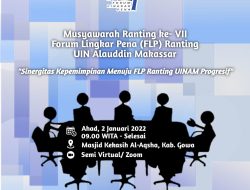 Musyawarah Ranting Ke-VII Forum Lingkar Pena (FLP) Ranting UIN Alauddin Makassar Sukses Digelar