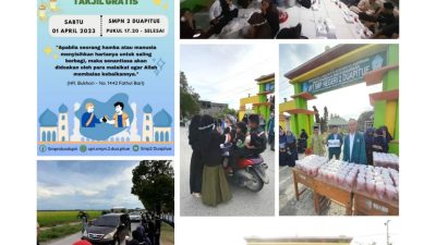 Syiar Ramadhan SMP Negeri 2 Duapitue; Adakan Buka Puasa Bersama dan Berbagi Takjil