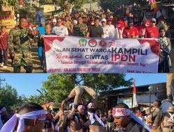 Civitas IPDN Dan Pemerintah Desa Kampili Gelar Jalan Sehat Bersama Warga Desa Kampili